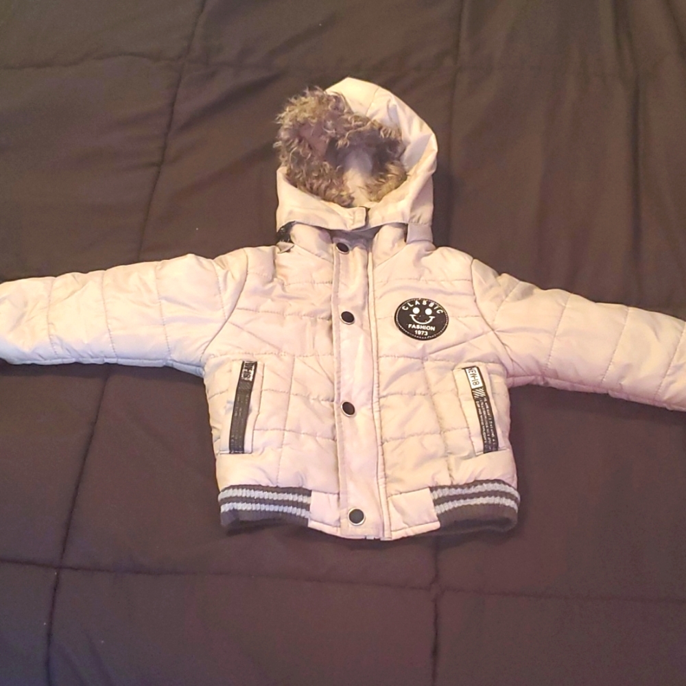 Boys classic fashion gray winter coat